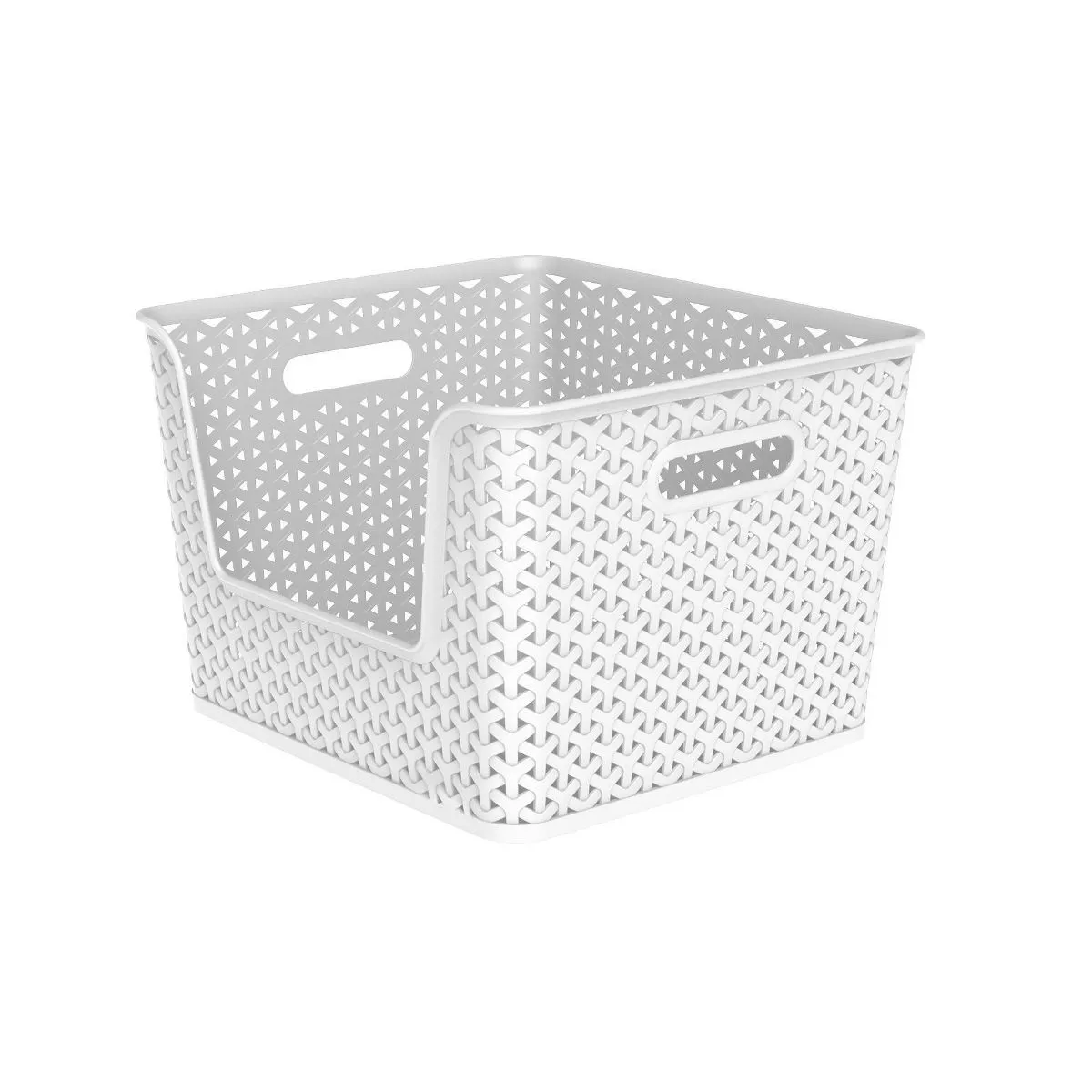 Y-Weave XL Curved Decorative Storage Basket Gray - Brightroom™