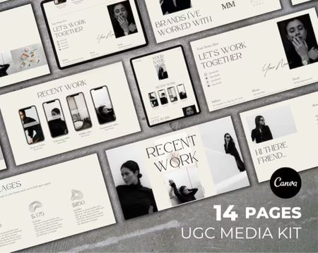 14 Page UGC Portfolio Canva Template | For User Generated Content Creators and Social Media Influencers | Minimal UGC Media Kit #UGC #Bloggers #Influencers #CanvaTemplate #SocialMedia #etsy 

#LTKfindsunder50