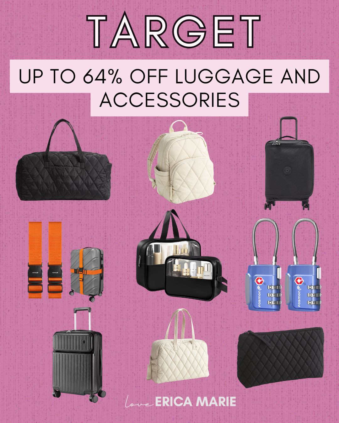 If you’re heading to the beach or taking a cruise, Target is currently having up to 40% off their luggage and travel accessories! It’s the perfect time to grab those travel essentials. 

 #LTKSaleAlert #LTKTravel