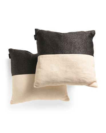 20x20 Set Of 2 Outdoor Color Block Pillows | TJ Maxx