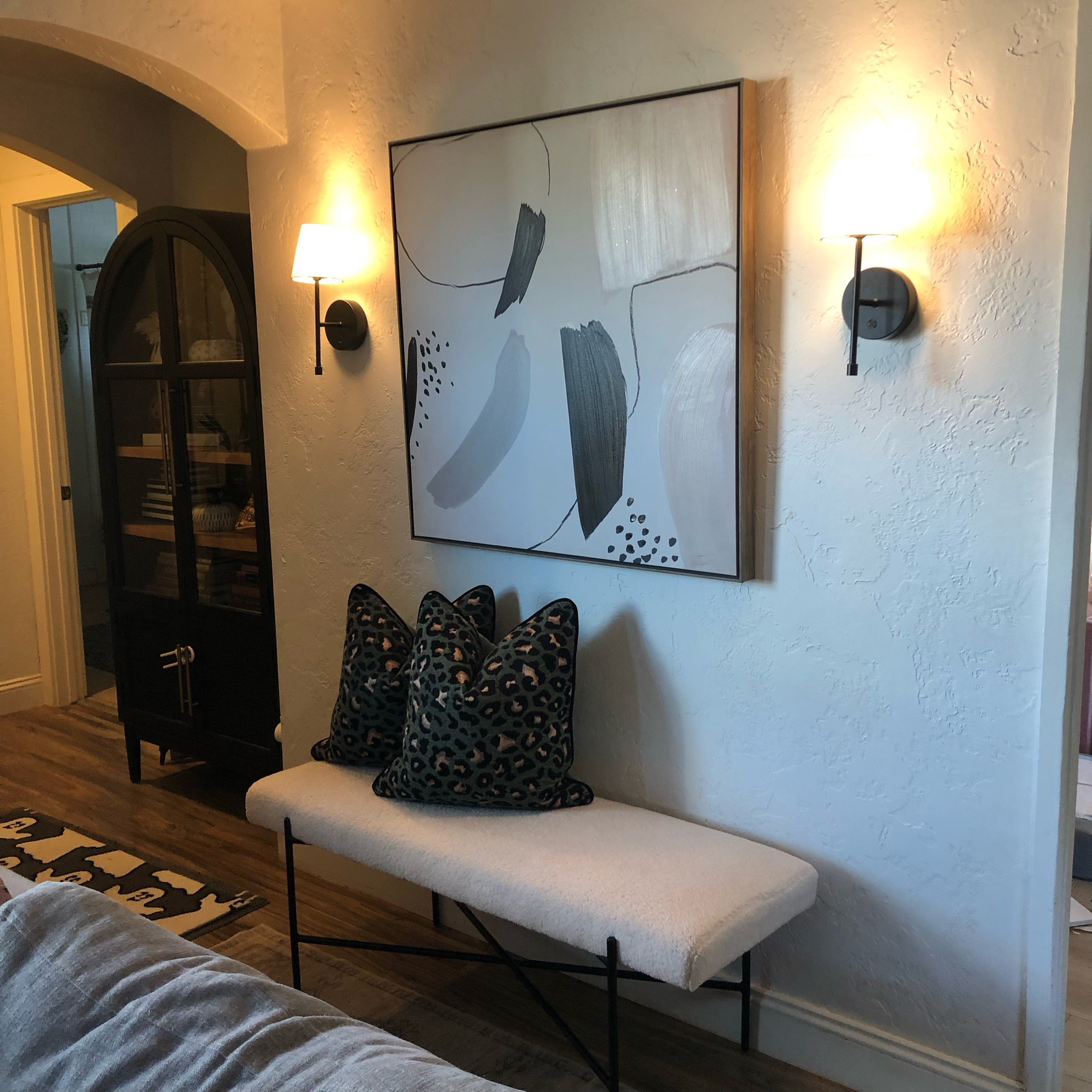 Wireless charging sconces from Costco - easy to put up and love the look.  Can’t link them but linked others that are similar 

#LTKhome
