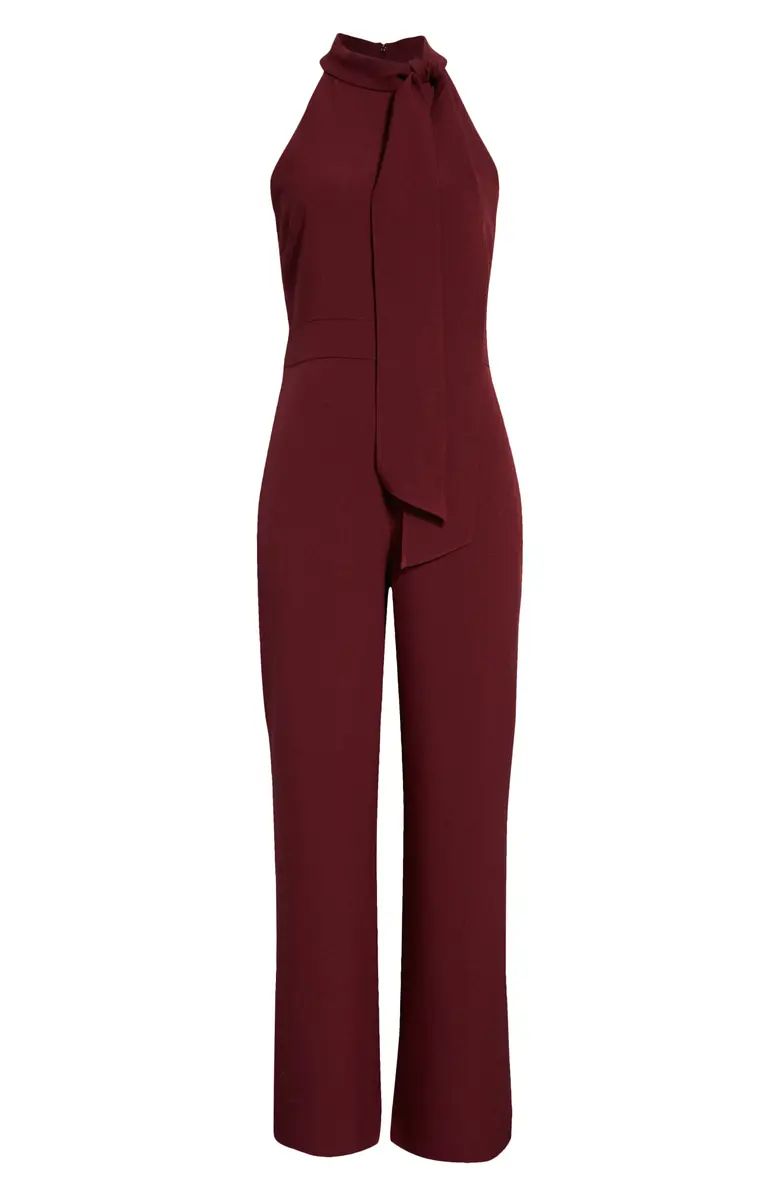 Vince Camuto Bow Neck Stretch Crepe Jumpsuit | Nordstrom | Nordstrom