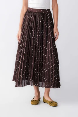 Skies Are Blue Pleated Maxi Skirt | Social Threads