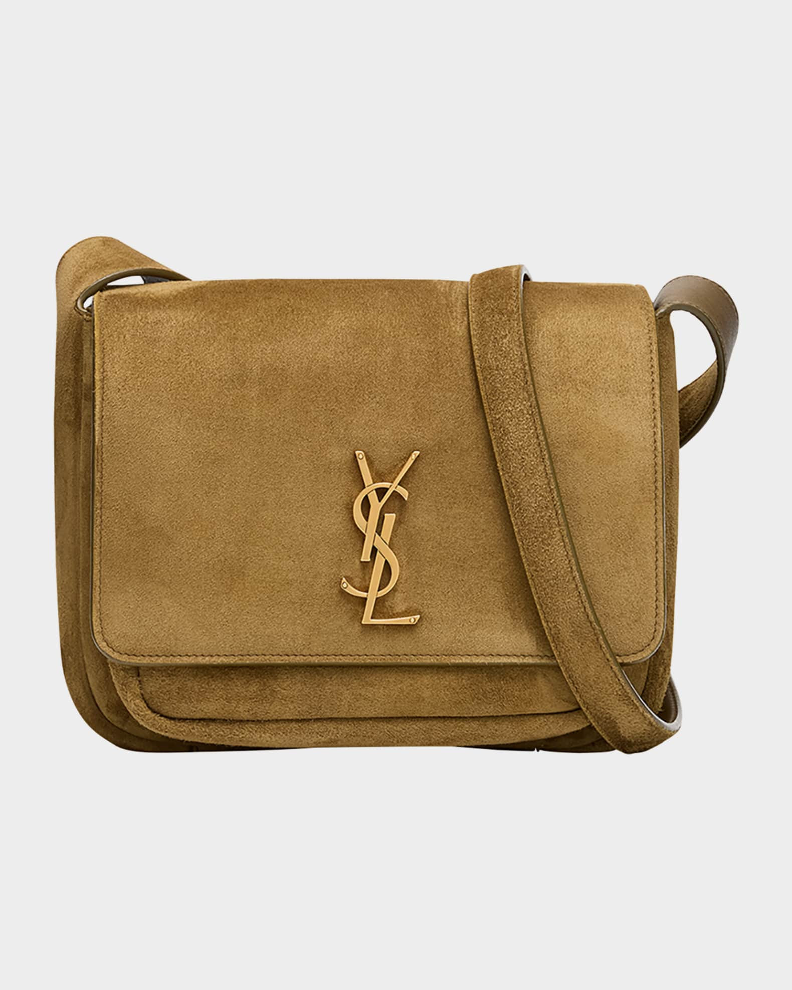 Saint Laurent Niki YSL Crossbody Bag in Suede | Neiman Marcus