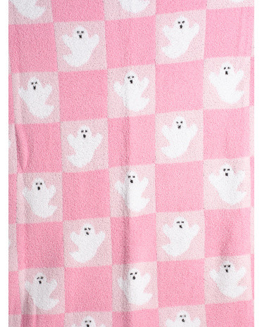 Feather Checkerboard Ghost Throw | TJ Maxx