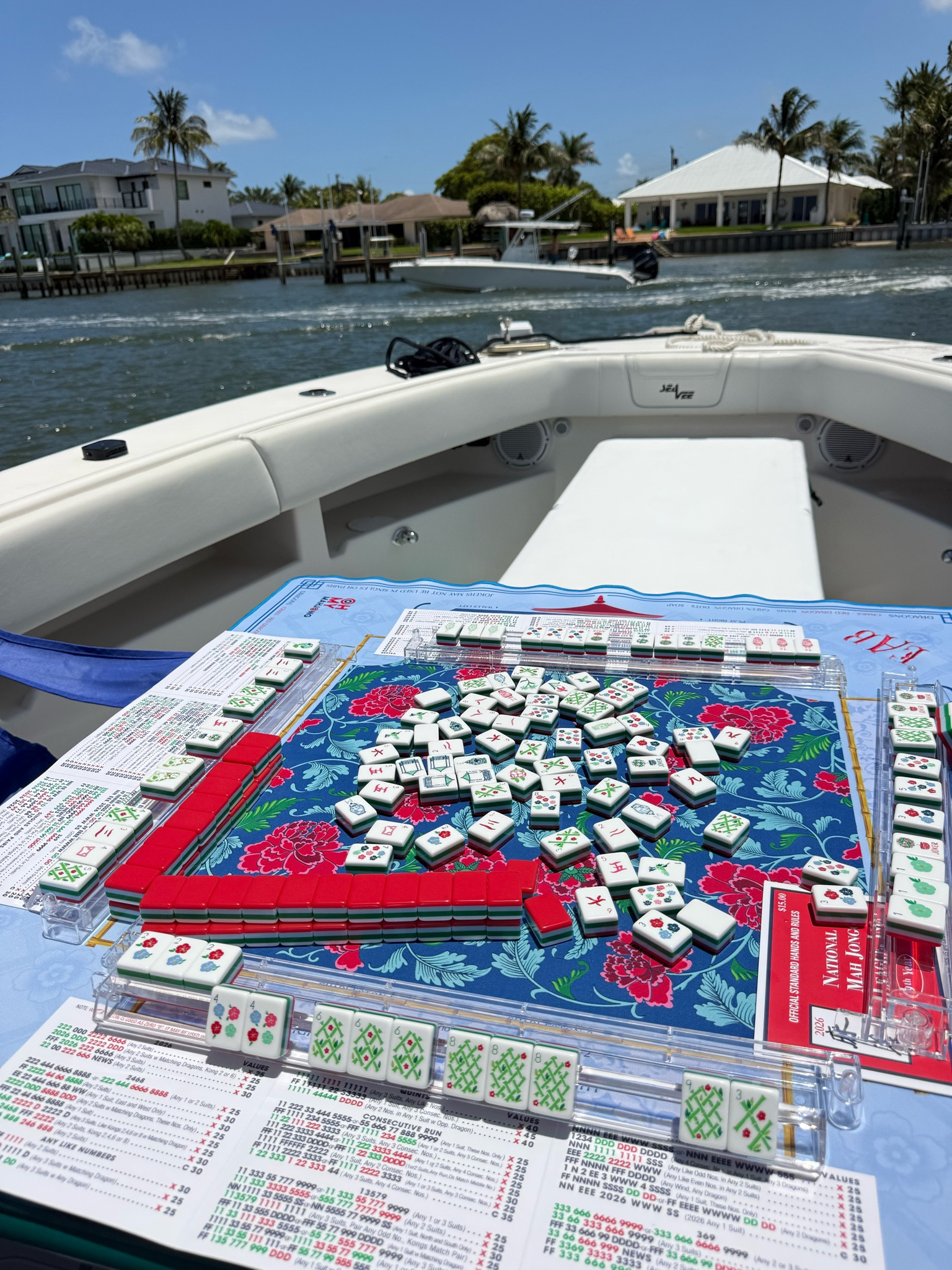 Mahjong on the boat 🚤 🌊 🀄️ 

#LTKTravel #LTKHome #LTKdayinmylife