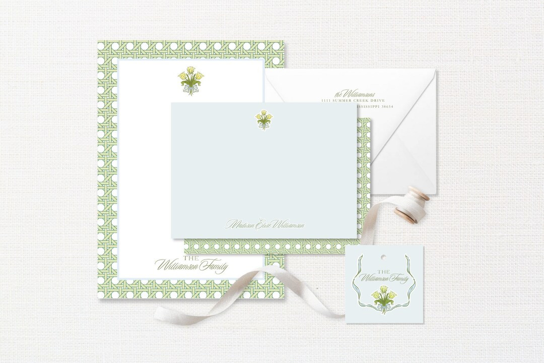 Tulip Personalized Gift Set Bundle, Stationery Gifts, Personalized Stationery Gift Set, Bundle an... | Etsy (US)