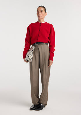 Daria - Single pleat tapered trousers | desert brown | Rohe