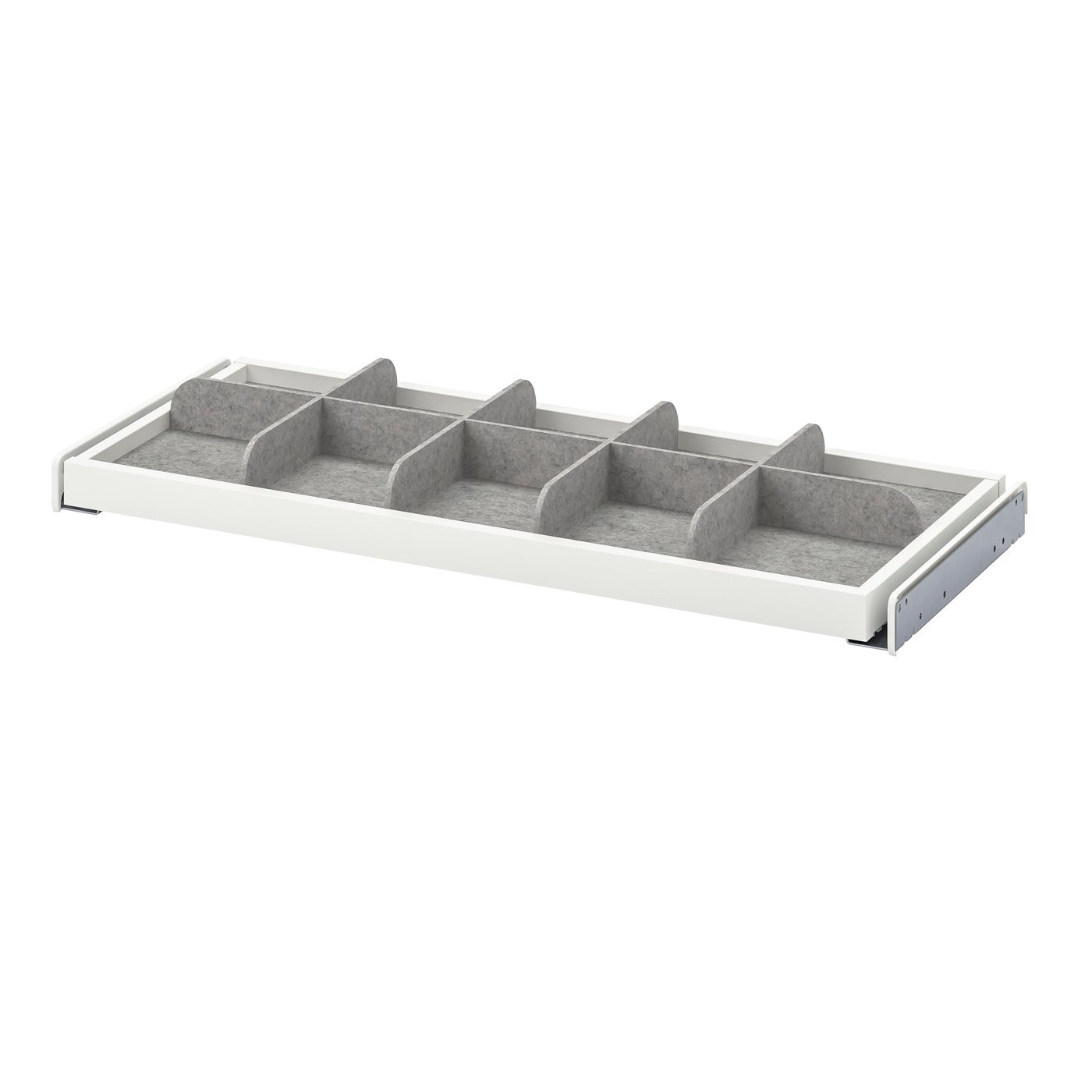 IKEA KOMPLEMENT pull-out tray with divider, white/light gray, 29 1/2x13 3/4 | IKEA US