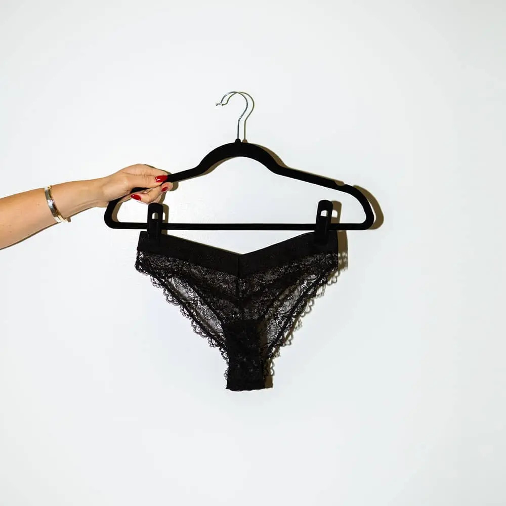 The Picot Lace V-Brazilian, Black - Lemonade Dolls | Lemonade Dolls