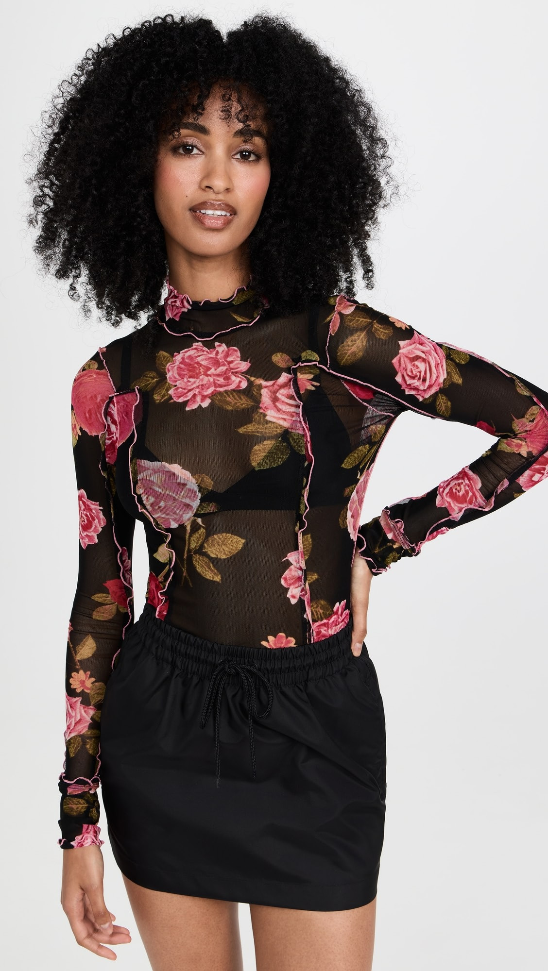 Free People Charlie Printed Mesh Top | Shopbop | Shopbop