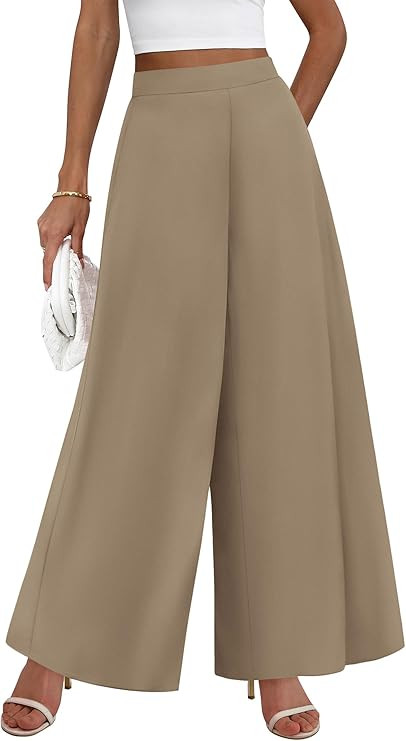 KIRUNDO Palazzo Pants for Women Dressy 2026 Spring Slacks Wide Leg High Waisted Business Casual W... | Amazon (US)