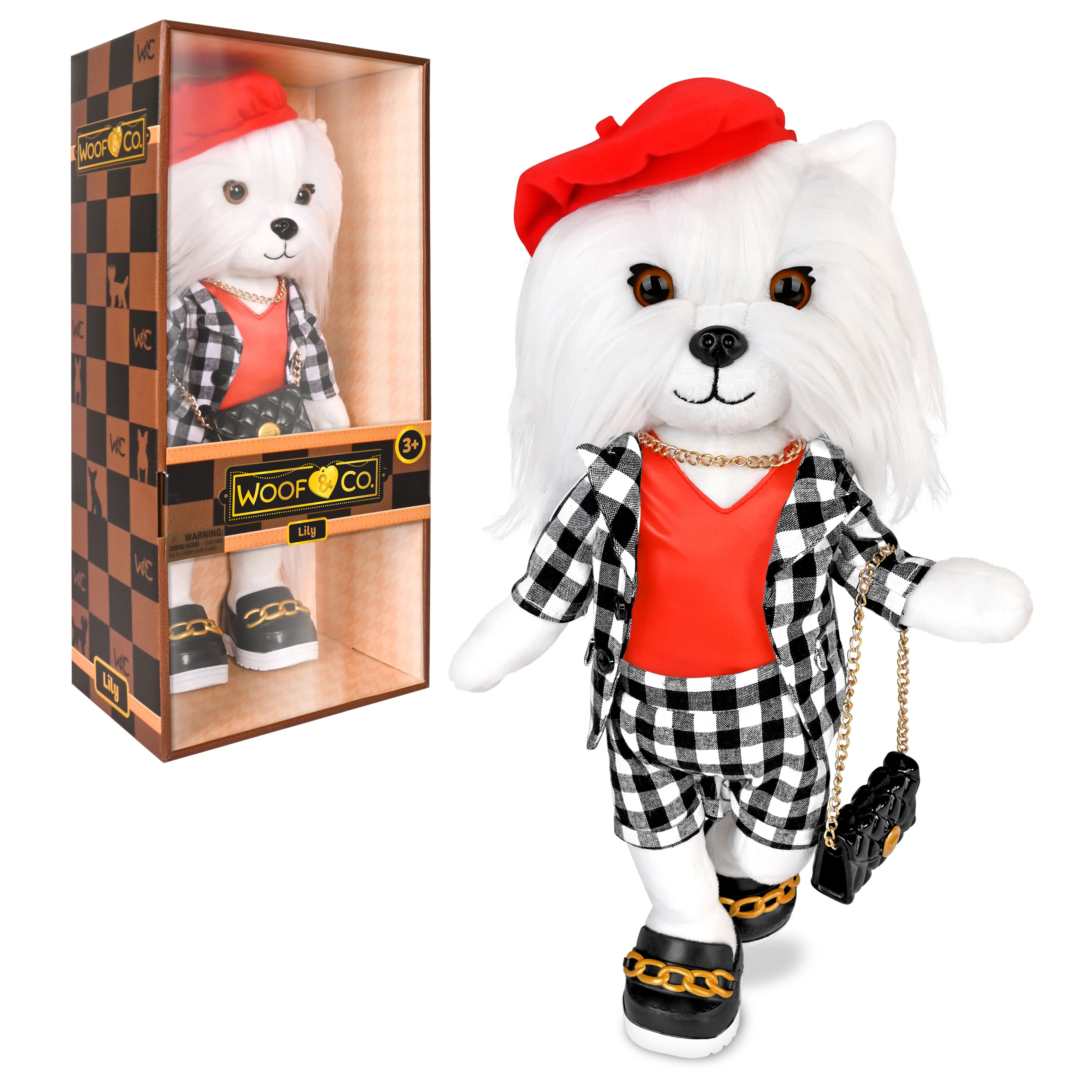 Woof & Co 15-inch Fashion Doll – Lily The Poseable Plush Shih Tzu with Removable Outfit & Acces... | Walmart (US)