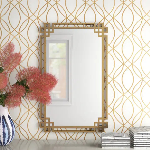 Belara Rectangle Metal Wall Mirror | Wayfair North America
