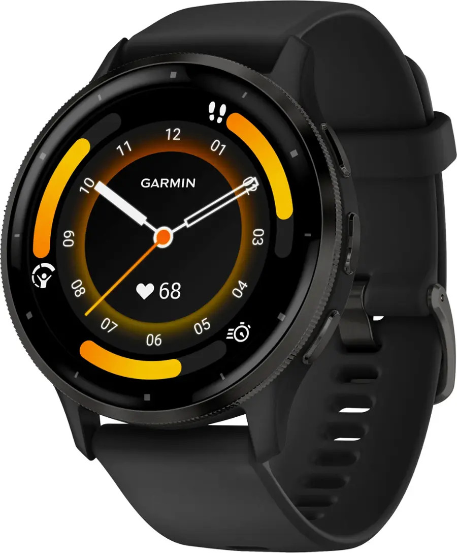 Garmin - Venu 3 GPS Smartwatch 45 mm Fiber-reinforced polymer - Stainless Steel and Black - (2023... | Best Buy U.S.
