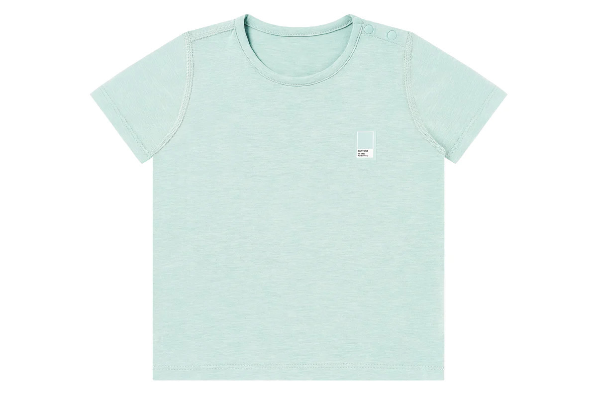 Bamboo Jersey Short Sleeve T-shirt - Pantone Harbor Grey | Nest Designs