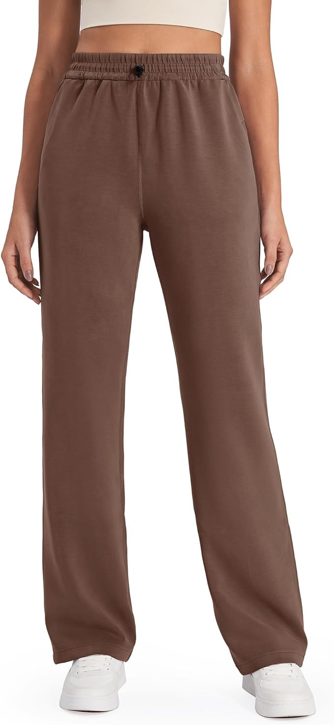 G4Free AiryBlend Wide Leg Sweatpants Yoga Pants with Pockets Drawcord Casual Lounge Pants Modal S... | Amazon (US)