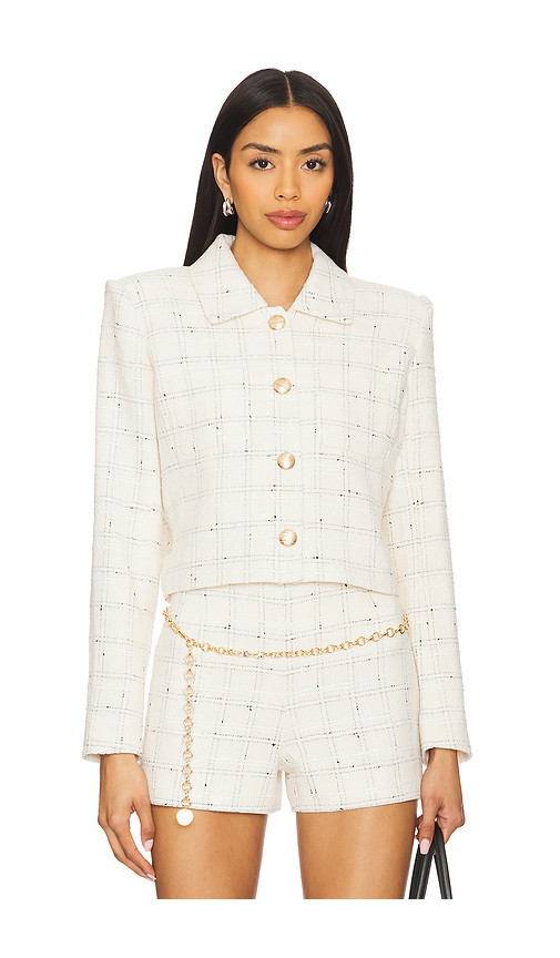 Generation Love Patricia Tweed Jacket in Ivory. Taglia M. Also in L, S, XL. | Revolve Clothing (Global)