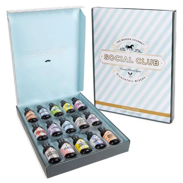 Thoughtfully Cocktails, Social Club Cocktail Mixers Gift Set, Premium Natural Flavors Include Cos... | Walmart (US)