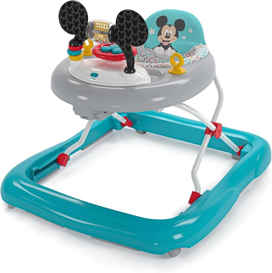 Bright Starts Disney Baby Mickey Mouse Original Bestie 2-in-1 Baby Activity Walker - Easy Fold Fr... | Amazon (US)