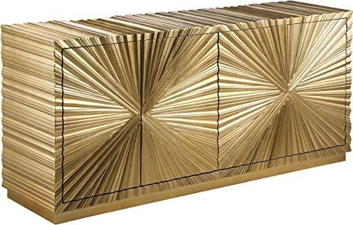 Meridian Furniture Golda Collection Modern | Contemporary Gold Leaf Sideboard/Buffet with Intrica... | Amazon (US)