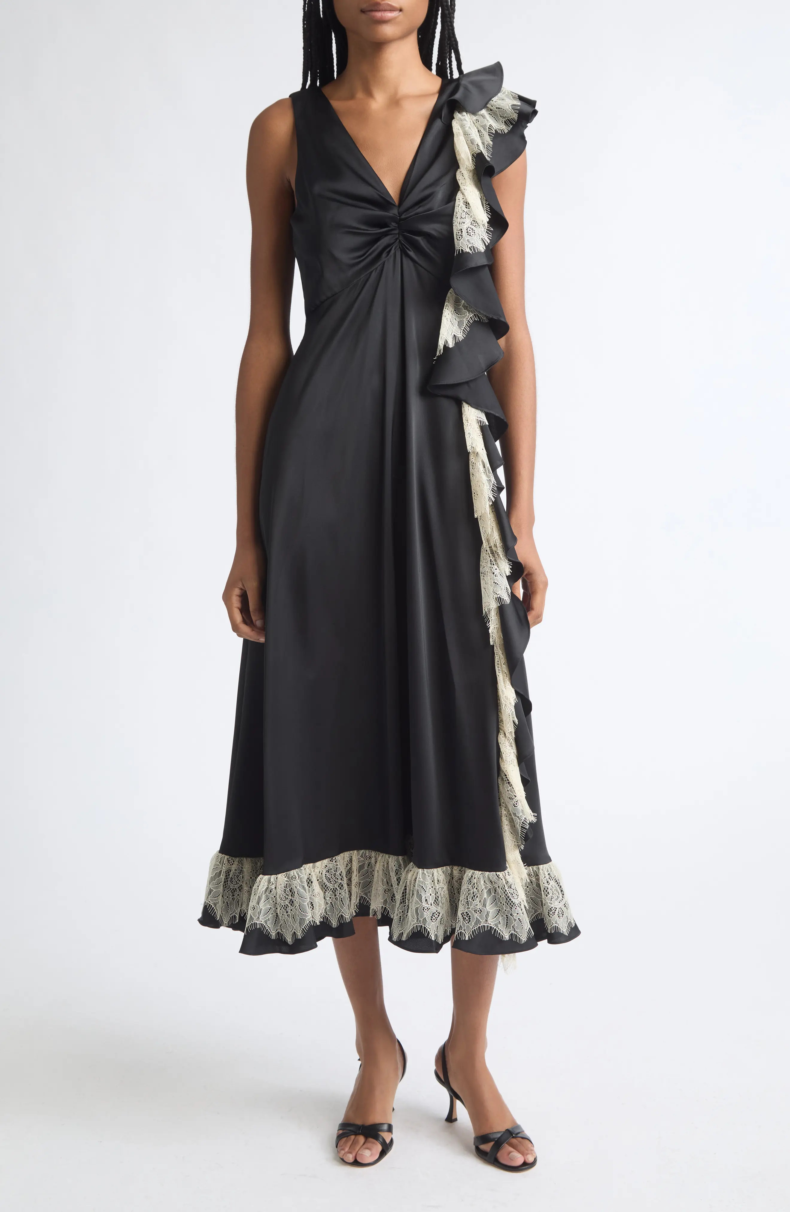 Cinq \u00e0 Sept Esme Satin Midi Dress (Women) | Nordstrom | Nordstrom