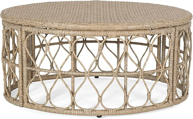 Bruce Outdoor Coffee Table - Wicker - Light Brown | Amazon (US)