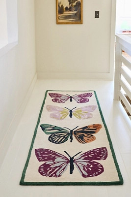Hand-Tufted Wool Butterfly Rug | Anthropologie (US)