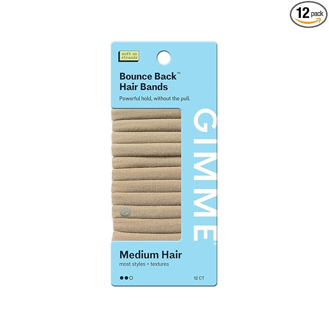 Gimme Beauty Medium Hold Hair Bands - Seamless Nylon & Spandex Ties for All Hair Types - Damage-F... | Amazon (US)