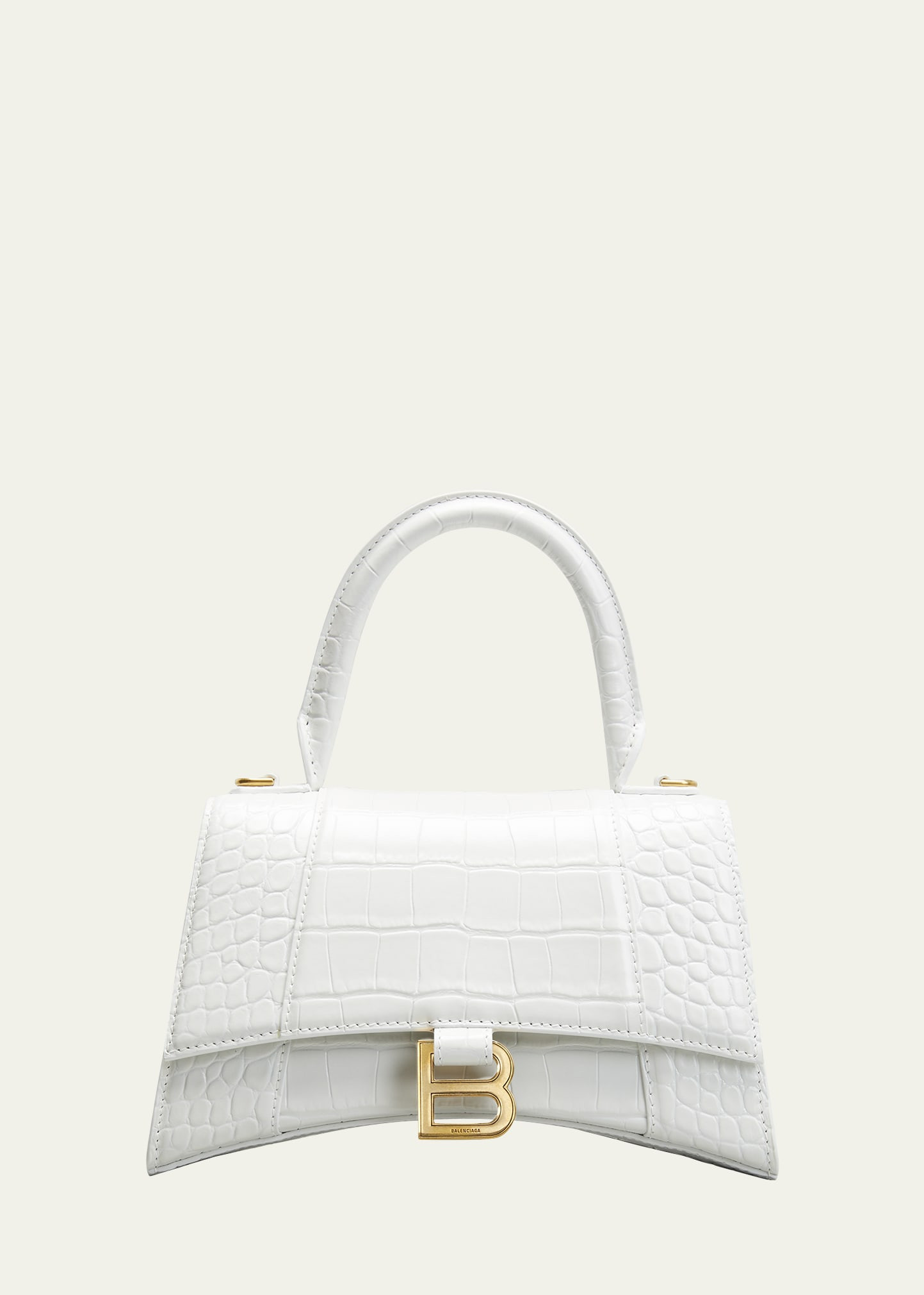 Balenciaga Hourglass Small Croc-Embossed Top-Handle Bag | Bergdorf Goodman