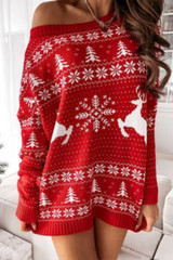 'Illiana' Off The Shoulder Knitted Sweater Dress(2 Colors) | Goodnight Macaroon