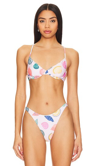 Carrie Bikini Top in Coastal Jewel | Revolve Clothing (Global)