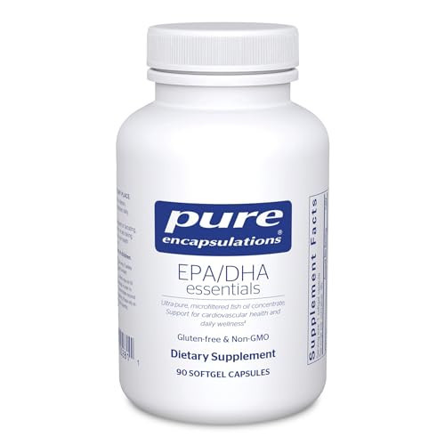 Pure Encapsulations EPA/DHA Essentials - Fish Oil Concentrate Supplement to Support Cardiovascular Health* - Premium EPA & DHA Supplement with Omega 3-90 Softgel Capsules | Amazon (US)