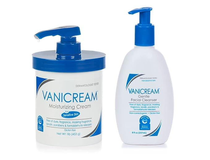 Vanicream Moisturizing Skin Cream, 16 Oz & Vanicream Gentle Facial Cleanser, 8 Oz | Amazon (US)