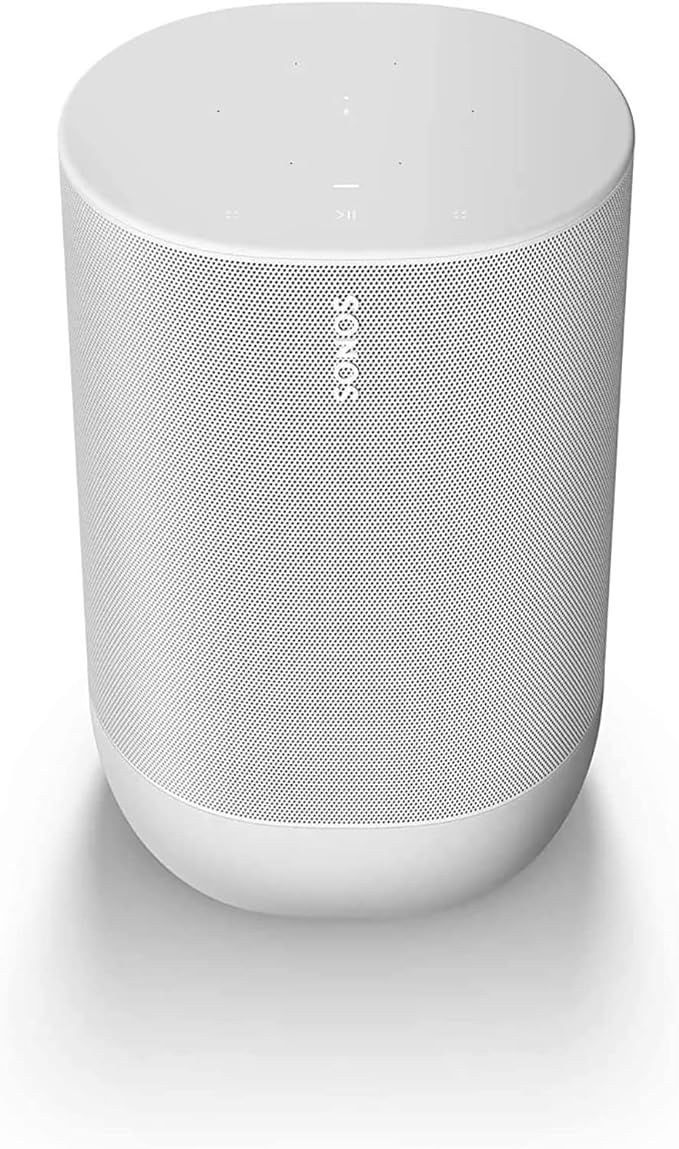 Sonos Move - Battery-Powered Smart Speaker, Wi-Fi and Bluetooth with Alexa Built-in - Lunar White | Amazon (US)