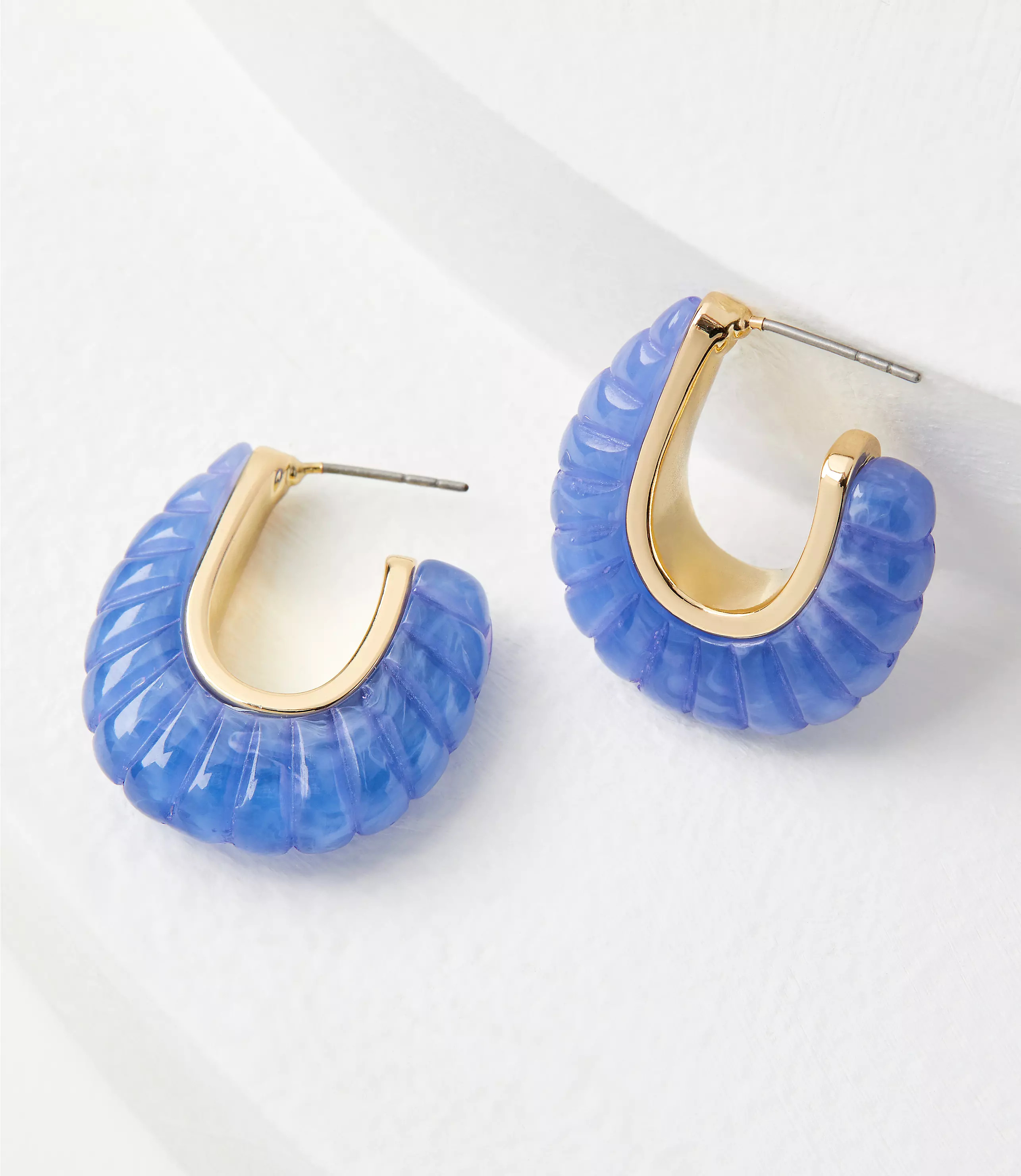Resin C Hoop Earrings | LOFT