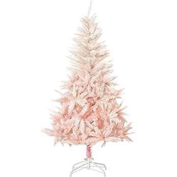 HOMCOM 5ft Unlit Spruce Artificial Christmas Tree with Realistic Branches and 450 Tips, Pink | Amazon (US)