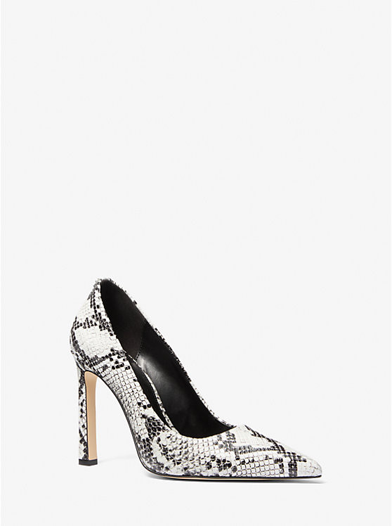 Amara Snake Embossed Leather Pump | Michael Kors US