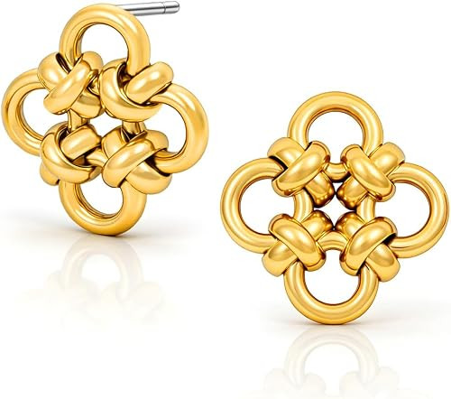 Trendy Gold Silver Drop Earrings for Women - Elegant & Unique for all-day 14K Plated Non Tarnish ... | Amazon (US)