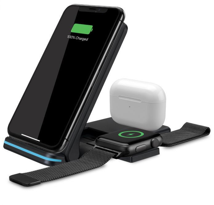 iLIVE 3-in-1 Wireless Charging Stand, Black | DICK'S Sporting Goods