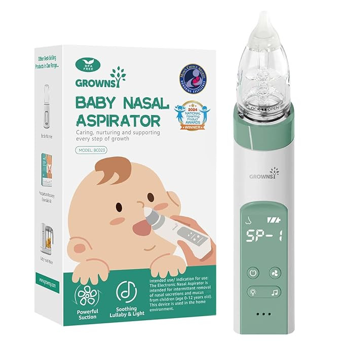 GROWNSY Nasal Aspirator for Baby, Electric Nose Aspirator for Toddler, Baby Nose Sucker, Automati... | Amazon (US)