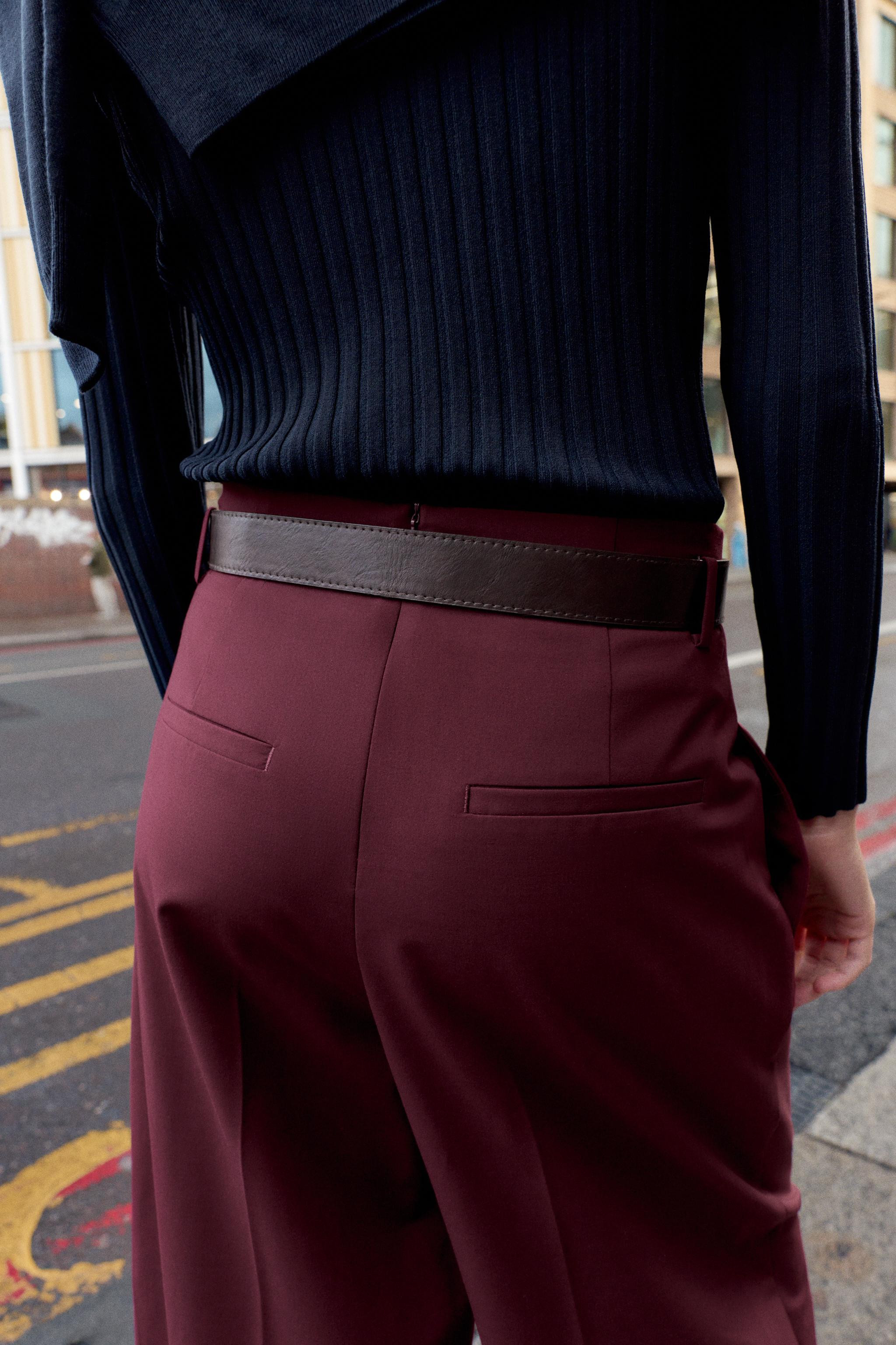 DARTED TROUSERS WITH BELT | Zara UK