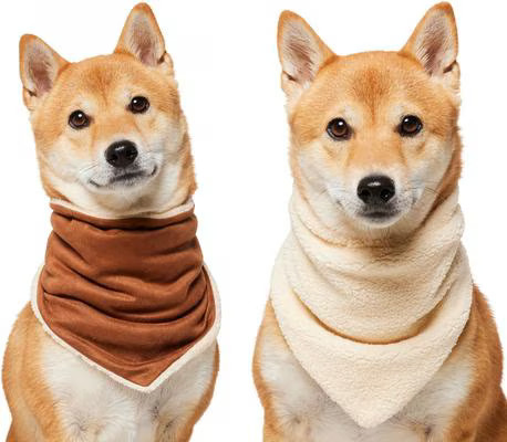 Frisco Reversible Cozy Knit Faux Fur Dog & Cat Pullover Bandana, Medium/Large | Chewy