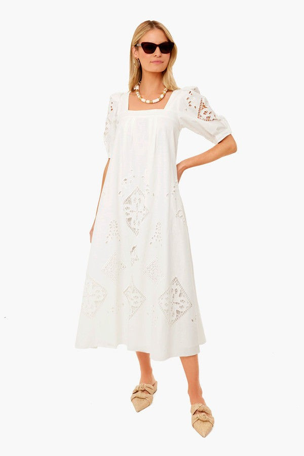 White Embroidered Eyelet Waverly Dress | Hunter Bell | Tuckernuck (US)