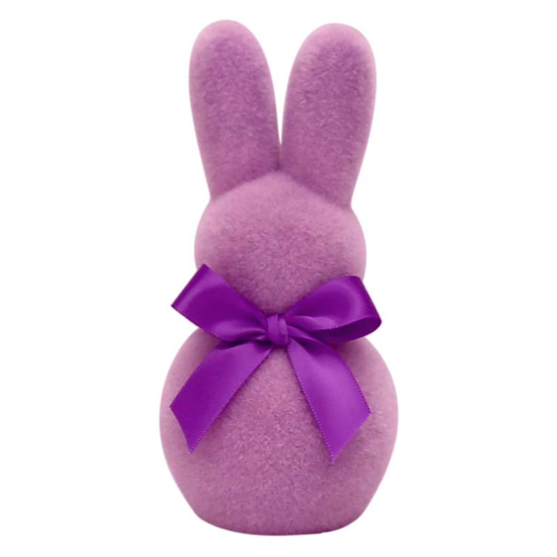 Bunny Brights Purple Flocked Easter Bunny, 5.5" | At Home