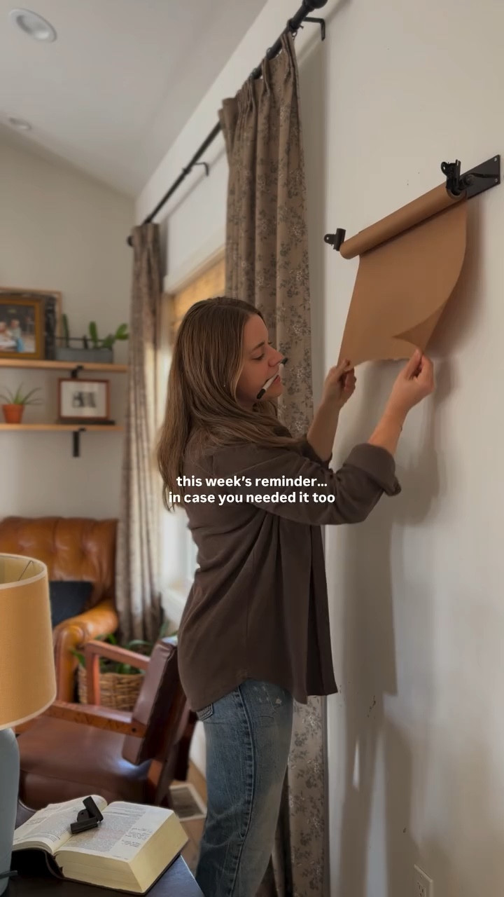 Starting the week here 🫶🏼

“I have told you these things, so that in me you may have peace. In this world you will have trouble. But take heart! I have overcome the world.” 
John 16:33

Comment SCROLL for the link to our wall mounted paper scroll holder! 

#weeklyverse #bibleverse #faithathome #intentionalliving #quietmoments