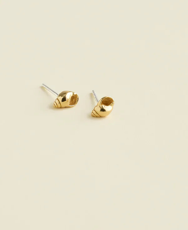 Demi-Fine Shell Stud Earrings | Madewell