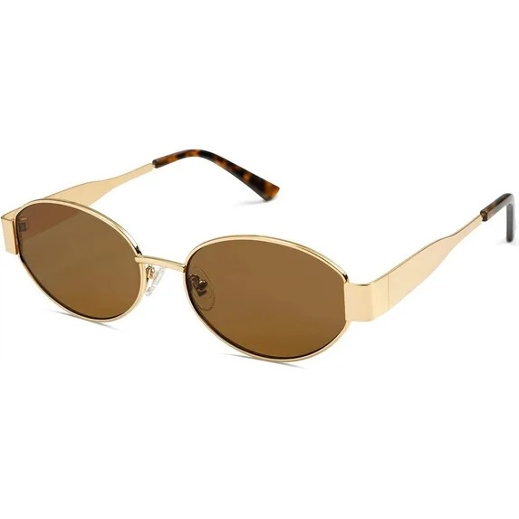 KWATE Retro Oval Sunglasses for Women Men Trendy Sun Glasses Classic Shades UV400 Protection | Walmart (US)
