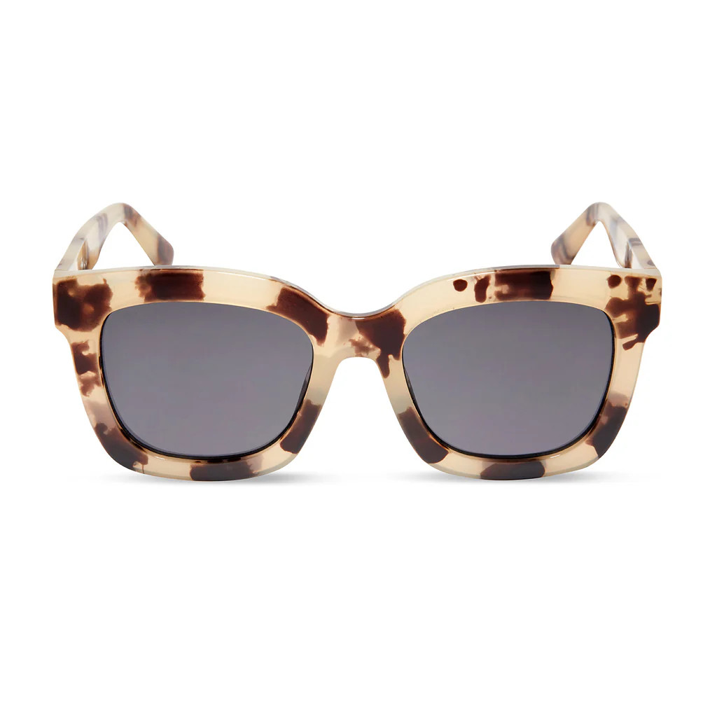 KRISTA HORTON - THE KAMP + CREAM TORTOISE + SOLID GREY POLARIZED SUNGLASSES | DIFF Eyewear
