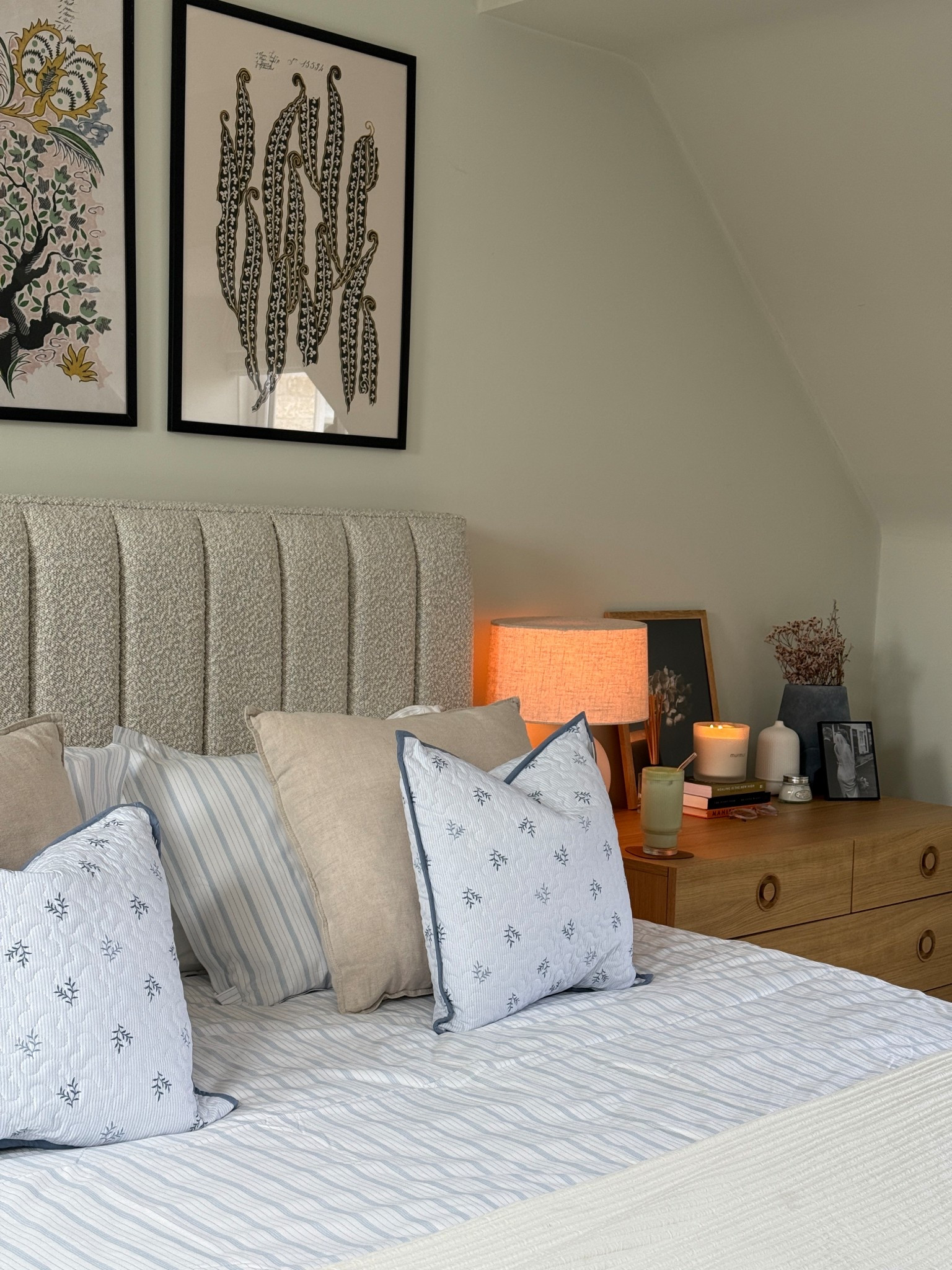 Cottage Core bedding - fresh cotton spring bedroom with the cutest pale blue stripe 🩵 this has really lifted my room! 

#LTKuk #LTKhome #LTKeurope